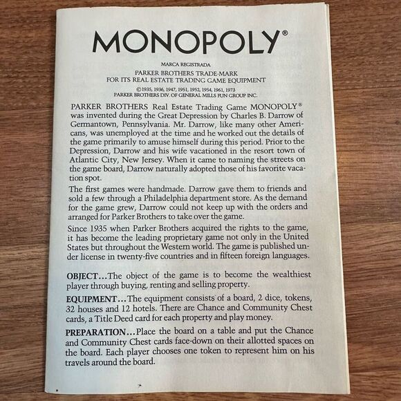 Vintage Monopoly 1970s Parker Brothers Classic Monopoly Game - Picture 8 of 11